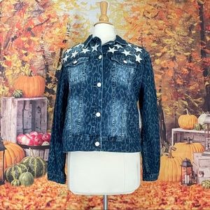 Lularoe “Harvey” Jean Jacket Large